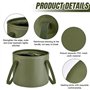 Udbrud Seau Pliable, Bassin Pliant 20L, Portable Seau à Eau Pliable Multifonctionnel, Pliant Étanche pour Camping, Portatif Lége