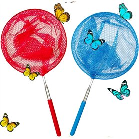 katmerio Lot de 2 épuisettes télescopiques pour enfants - Filet de pêche extensible - Idéal pour attraper les insectes