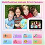 2.4" Écran Appareil Photo Enfant Instantané avec Carte SD 32 Go & Papier d'impression