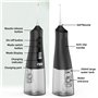Hydropulseur pour nettoyage des dents - 9 modes - Irrigateur buccal rechargeable - 4 embouts - Batterie puissante - Pics dentair