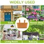 KAHEIGN 4 Pièces Métal Pots de Fleurs Suspendus, 27,5CM Grands Pots deFleurs Seau à Fleurs Suspendu avec Crochet Amovible pour B