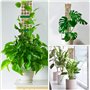 KAHEIGN 8 Pièces Poteaux en Mousse en Plastique, 38CM Empilable Poteau D’Escalade pour Plantes Rechargeable Piquets de Support C