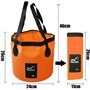KAHEIGN Seau à Eau Pliable, 12L Seau Pliable Portatif Conteneur De Stockage De Camping Lavabo pour Voyager Randonnée Pêche Nauti