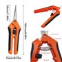 2 Secateurs Lames Courbees Sécateur de Jardinage À Main pour Bonsaï Outillage de Jardin pour Bonsai Fleurs Roses Plantes Fruits 
