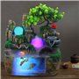 Charocean Fontaine d'intérieur - Cascade - Fontaine de table avec éclairage LED et brouillard - Petite fontaine d'intérieur avec