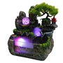 Charocean Fontaine d'intérieur - Cascade - Fontaine de table avec éclairage LED et brouillard - Petite fontaine d'intérieur avec