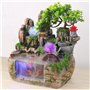 Charocean Fontaine d'intérieur - Cascade - Fontaine de table avec éclairage LED et brouillard - Petite fontaine d'intérieur avec