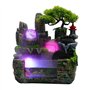 Charocean Fontaine d'intérieur - Cascade - Fontaine de table avec éclairage LED et brouillard - Petite fontaine d'intérieur avec