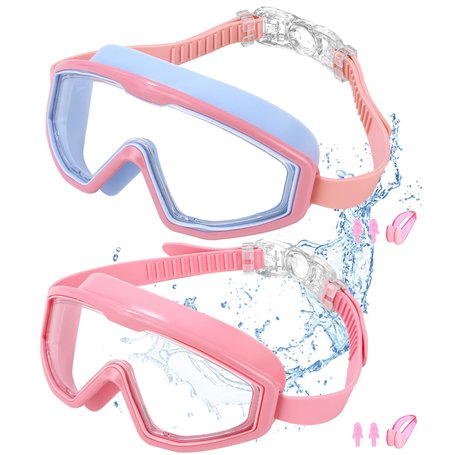 Toaren 2 pièces Lunettes de natation pour Enfants 3-15