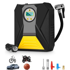 Toaren 12V Gonfleur Pneus Voiture Compresseur à Air Portatif Compresseur d'Air électrique avec Adaptateurs De Buse