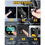 Toaren 12V Gonfleur Pneus Voiture Compresseur à Air Portatif Compresseur d'Air électrique avec Adaptateurs De Buse,Lumière LED P