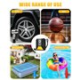 Toaren 12V Gonfleur Pneus Voiture Compresseur à Air Portatif Compresseur d'Air électrique avec Adaptateurs De Buse,Lumière LED P