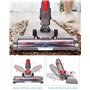 SOBEAU Brosse Compatible avec Dyson V7 V8 V10 V11 V15, Tête de Brosse Rechangeable Acessoire à Entraînement Direct avec 4 Lumièr