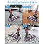 SOBEAU Brosse Compatible avec Dyson V7 V8 V10 V11 V15, Tête de Brosse Rechangeable Acessoire à Entraînement Direct avec 4 Lumièr