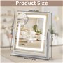 Miroir Coiffeuse avec lumière LED Miroir Hollywood avec 3 Modes D'éclairage Couleur Miroir Coiffeuse Lumineux avec Miroir Détach