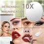 Miroir Coiffeuse avec lumière LED Miroir Hollywood avec 3 Modes D'éclairage Couleur Miroir Coiffeuse Lumineux avec Miroir Détach