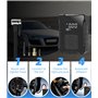 Gonfleur Electrique, Mini compresseur d’air 150PSI Pompe à vélo électrique avec affichage LED numérique Lumière LED Compresseur 