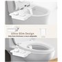 Bidet Toilette WC, Bidet Japonais encastré avec pression d'eau réglable, double buse auto-nettoyante escamotable