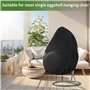 Zhufas Housse de Protection Chaise Suspendue,Couverture de Chaise Suspendue 210D Oxford Imperméable avec Fermeture éclair et Cor