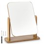Zhufas Petit miroir sur pied - En bois - Rotation à 360 ° - 25 x 22 cm - Pour coiffeuse