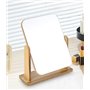 Zhufas Petit miroir sur pied - En bois - Rotation à 360 ° - 25 x 22 cm - Pour coiffeuse, bureau, chambre à coucher, salle de bai