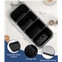 Zaxiva Range Couverts 4 Compartiments Rangement Cuisine, Porte Ustensiles Organiseurs, Range-couverts Anti-dérapant en acier ino