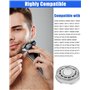 Lot de 3 Têtes de Rasoir SH90/72 pour compatible Philips Series 9000 et Series 8000 (S8xxx), Lames de Rechange avec Brosse de Ne