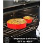 Moule Gateau Silicone, 4PCS Antiadhésif Moule Silicone Gateau Rond, Moules à Pâtisserie Réutilisables, pour Gateau Arc-en-ciel, 