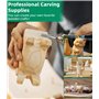 Jeu de Outils de Sculpture sur Bois pour Dremel, 5 Pièces Différents Mèches de Sculpture sur Bois avec Tige de 1/8 pouces pouces