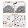 Zaxiva Tapis Bébé, Tapis de Jeux Bébé 127x127 cm, Tapis Éveil Bébé Rembourré, Tapis Motricité Bébé Antidérapant, Doux et Lavable