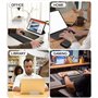 Zaxiva Repose-Poignet Clavier et Souris, Tapis Souris Ergonomique en Mousse à Mémoire, Antidérapante & Imperméable Cuir PU Repos