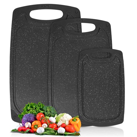Set Planche a Decouper 3 PCS Planche Cuisine Antidérapante Planche Planche Cuisine Planches à Découper Antidérapante Antibactéri
