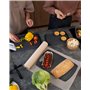 Set Planche a Decouper 3 PCS Planche Cuisine Antidérapante Planche Planche Cuisine Planches à Découper Antidérapante Antibactéri