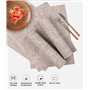 Lot de 6 Set de Table Lavable,Dessous de Table Double Face Set Table Antidérapants Faciles à Nettoyer Résistants à la Chaleur An