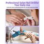 Toaren 12 en 1 Ponceuse pour Ongles, Lime a Ongle Electrique Sans Fil Ponceuse Pour Ongles Électrique, Vitesse Réglable, avec LE