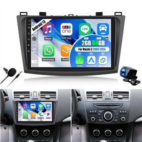 OiLiehu 2+64G Android 13 Autoradio pour Mazda 3 2009-2013 avec CarPlay Android Auto sans Fil