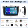 OiLiehu 2+64G Android 13 Autoradio pour Mazda 3 2009-2013 avec CarPlay Android Auto sans Fil, 9“ IPS Écran Tactile avec GPS WiFi