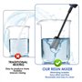 FunWorth 4 pièces Mélangeurs époxy pour Perceuse Avec d'extension, palette de mélange d'agitateur de peinture pour foret 1/4, mé