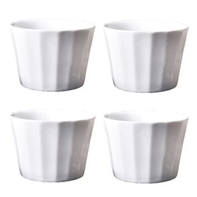 TAMUME 150ml Blanche Ramequins et moules à soufflés en Porcelaine