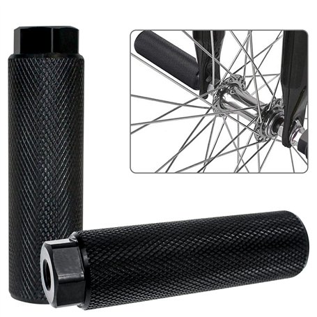 QIQN Pegs BMX Bike Pegs Repose-Pieds en Alliage D'aluminium Antidérapantes Cylindriques pour Vélos BMX Cascades à Vélo pour Enfa