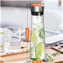 carafe en verre avec couvercle