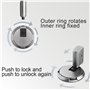 Butée de porte magnétique,butée de porte mise à niveau 2024 en nickel satiné brossé,loquet de porte magnétique invisible avec ad