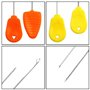 Bas de Ligne Hamecon Carpe Bas de Ligne Carpe 18 Pièces Ligne Pêche Carpe Hameçons avec Stoppeurs pour Bouillettes (6# 8# 10#)