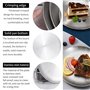 Lot de 3 Assiettes Rondes en Acier Inoxydable,Plats de Service en Inox Plateau,Plateau de Service pour Cuisine Salle à Manger Ca