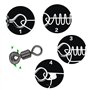 TFSYLISA 100 Pcs Émerillon Rolling de Pêche Anneaux Inoxydable Emerillons Deau Solides Connecteur de Crochet de Pêche Mer ou L’E