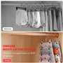 Tekenewbse 3 Pcs Cintre Pantalon, Cintres Pince avec Clips Réglables Antidérapants Cintre Pantalons Gain de Place pour Jupes, So