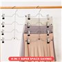 Tekenewbse 3 Pcs Cintre Pantalon, Cintres Pince avec Clips Réglables Antidérapants Cintre Pantalons Gain de Place pour Jupes, So