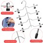 Tekenewbse 3 Pcs Cintre Pantalon, Cintres Pince avec Clips Réglables Antidérapants Cintre Pantalons Gain de Place pour Jupes, So