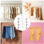 Tekenewbse 3 Pcs Cintre Pantalon, Cintres Pince avec Clips Réglables Antidérapants Cintre Pantalons Gain de Place pour Jupes, So