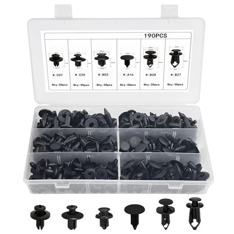 Baxcdyswe 190 Pièces Clips De Fixation Voiture